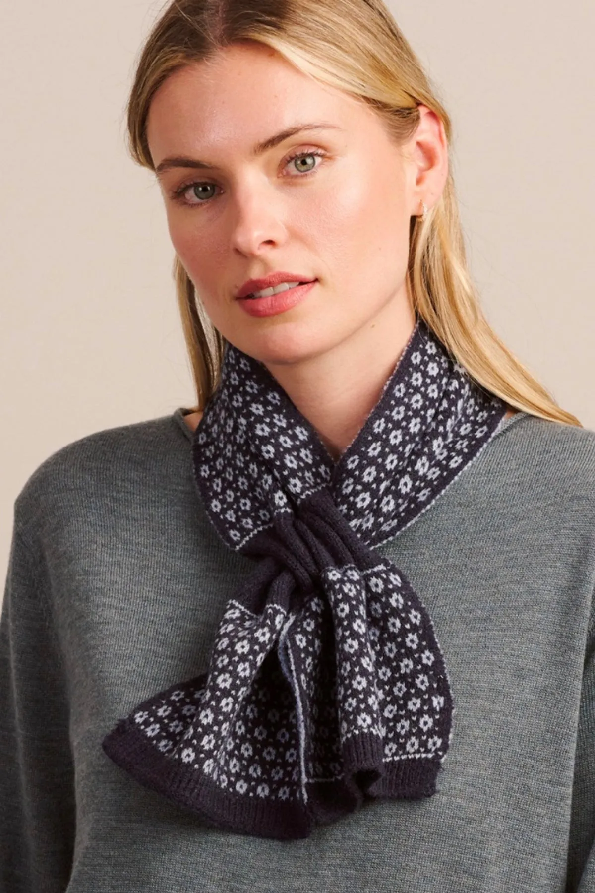 Navy Luna Piccola Scarf