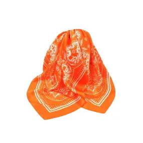 Orange Satin Bandana Scarf - ETA 4/30