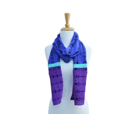 Purple Dutch Tulip Silk Scarf