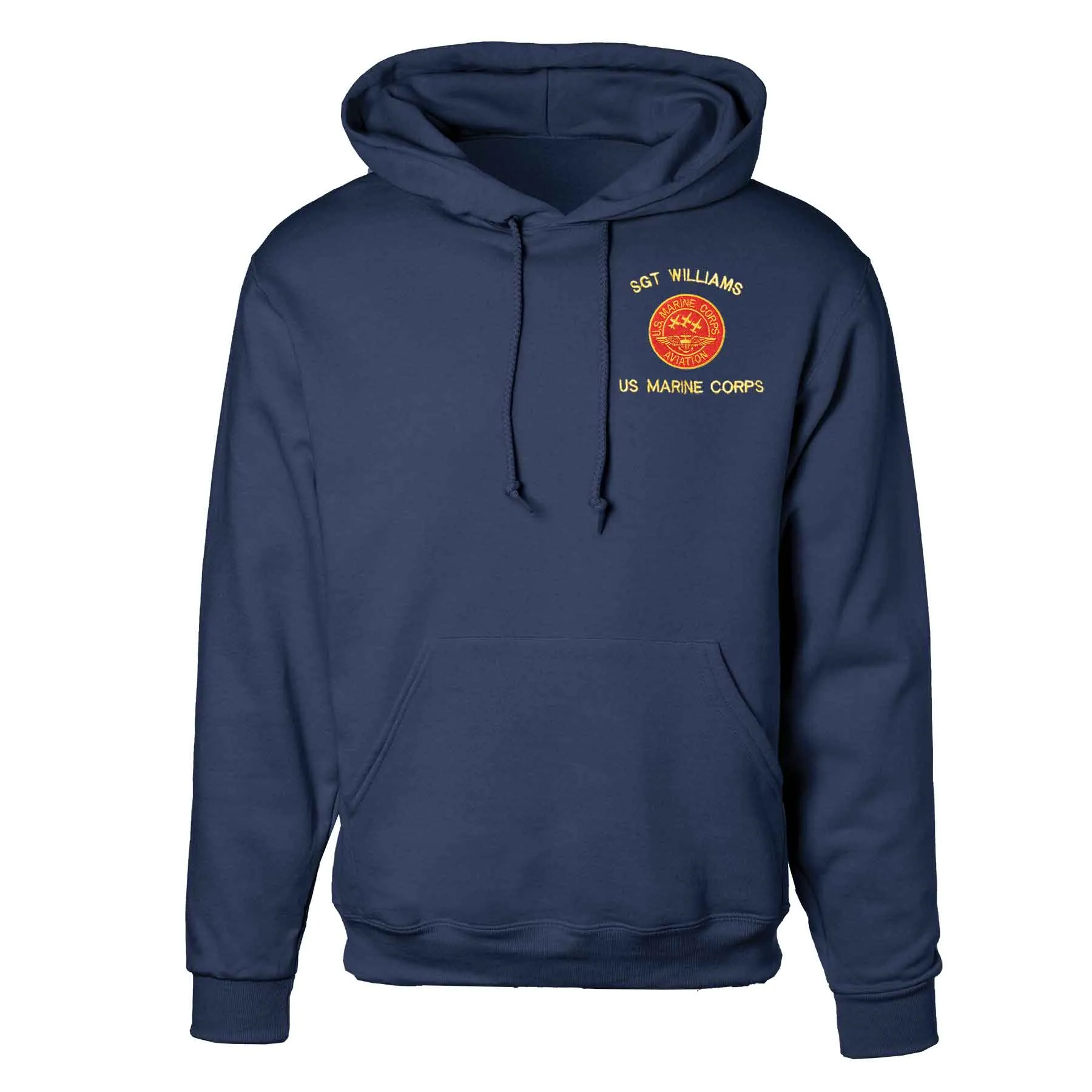 Red Marine Corps Aviation Embroidered Hoodie