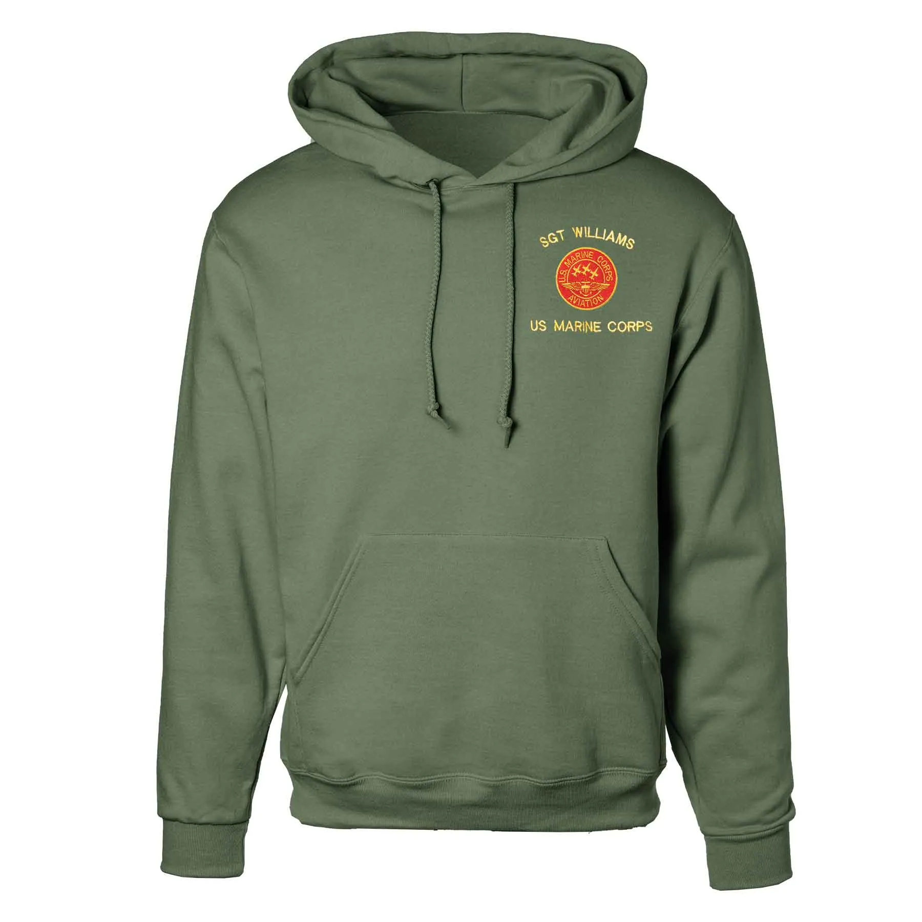 Red Marine Corps Aviation Embroidered Hoodie