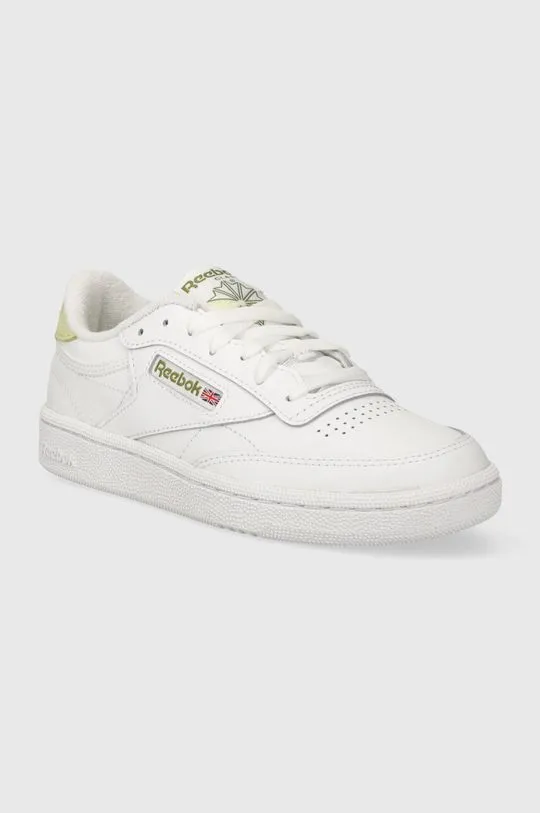 Reebok leather sneakers Club C 85 white color