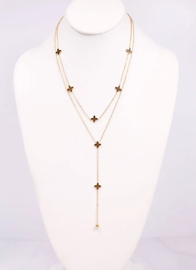 Robina Layered Y Necklace GOLD