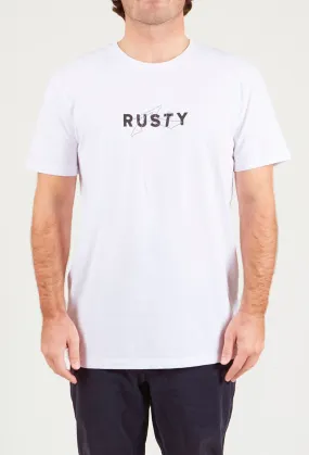 Rusty USA Bull Bar Short Sleeve Tee - White