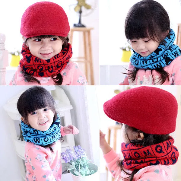 Scarf Kid Girls Snood Scarf Neckerchief Wool Knit Warmer Children Snow Scarves SM6