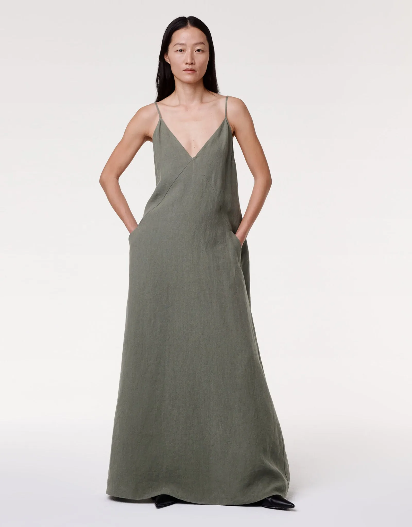 Seamed Slip Dress