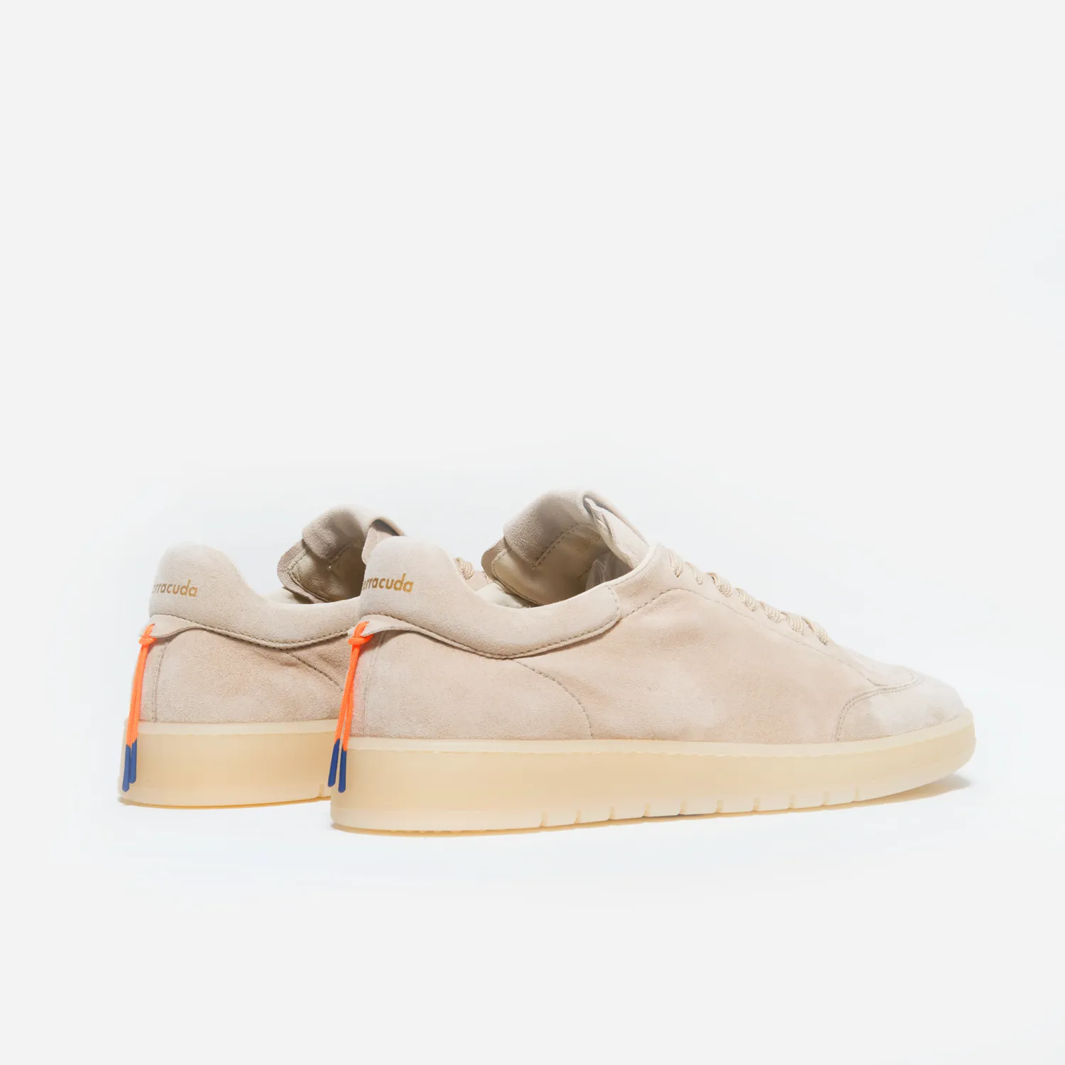 Sneakers in suede sfoderata avorio