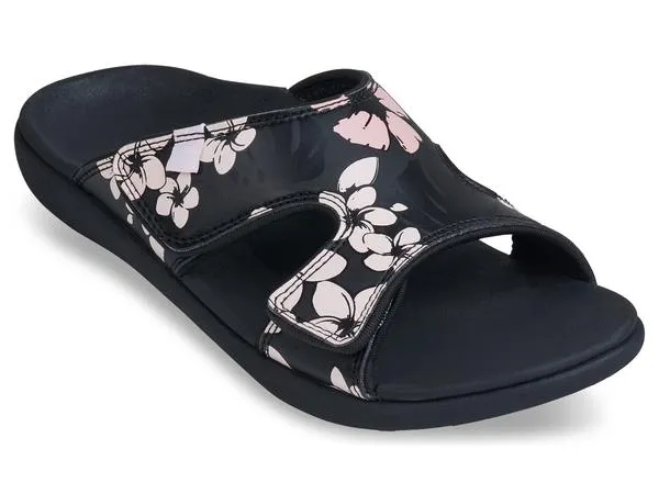 Spenco Women’s Kholo 2 Slide Sandal- Luau Black