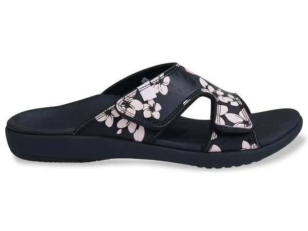 Spenco Women’s Kholo 2 Slide Sandal- Luau Black