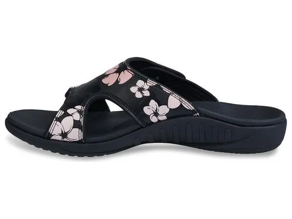 Spenco Women’s Kholo 2 Slide Sandal- Luau Black