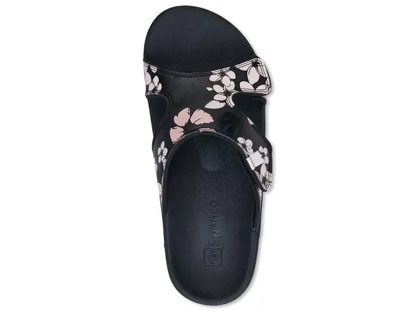 Spenco Women’s Kholo 2 Slide Sandal- Luau Black