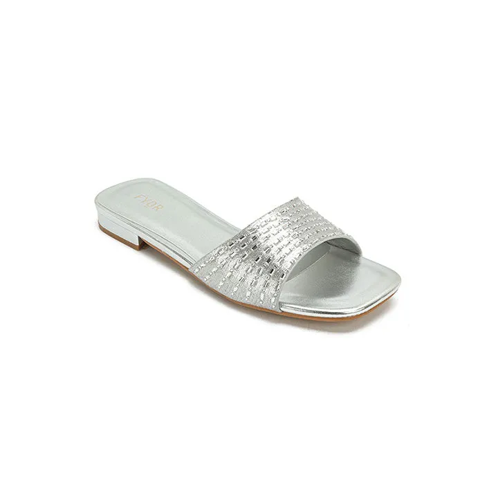 Square Diamante Slip-On Sandal HL 171