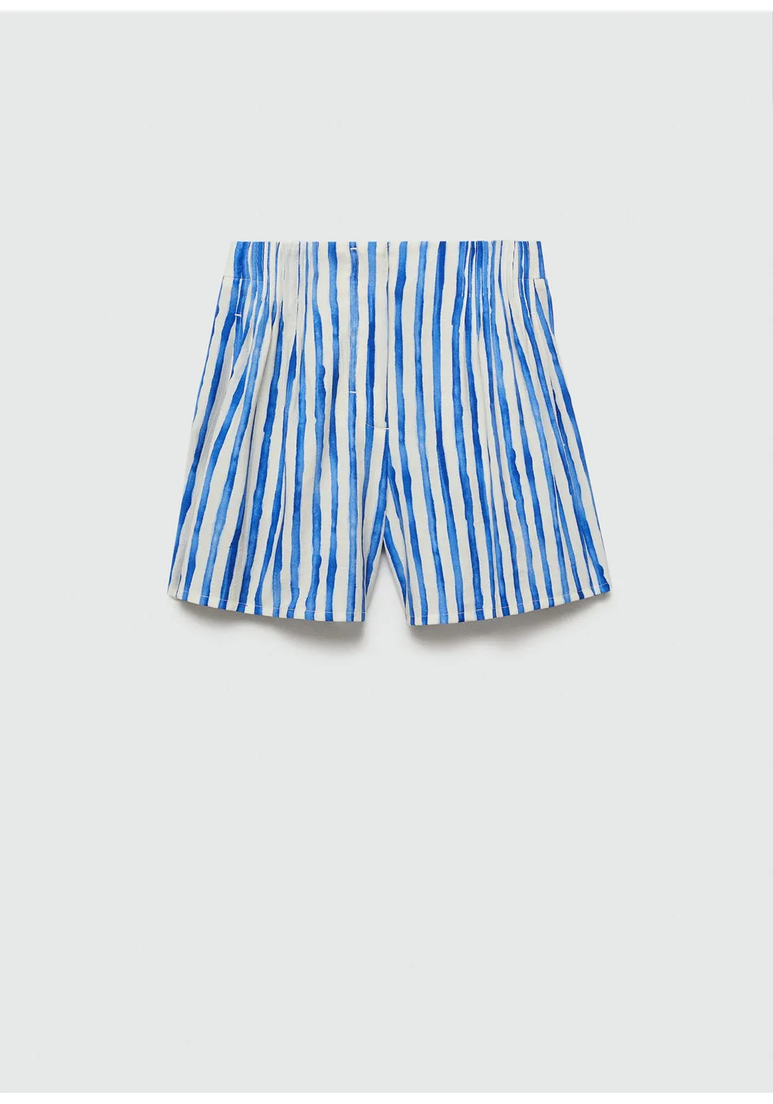 Striped high-waisted shorts