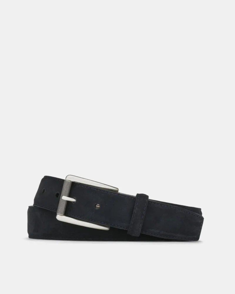 Suede Belt in Navy