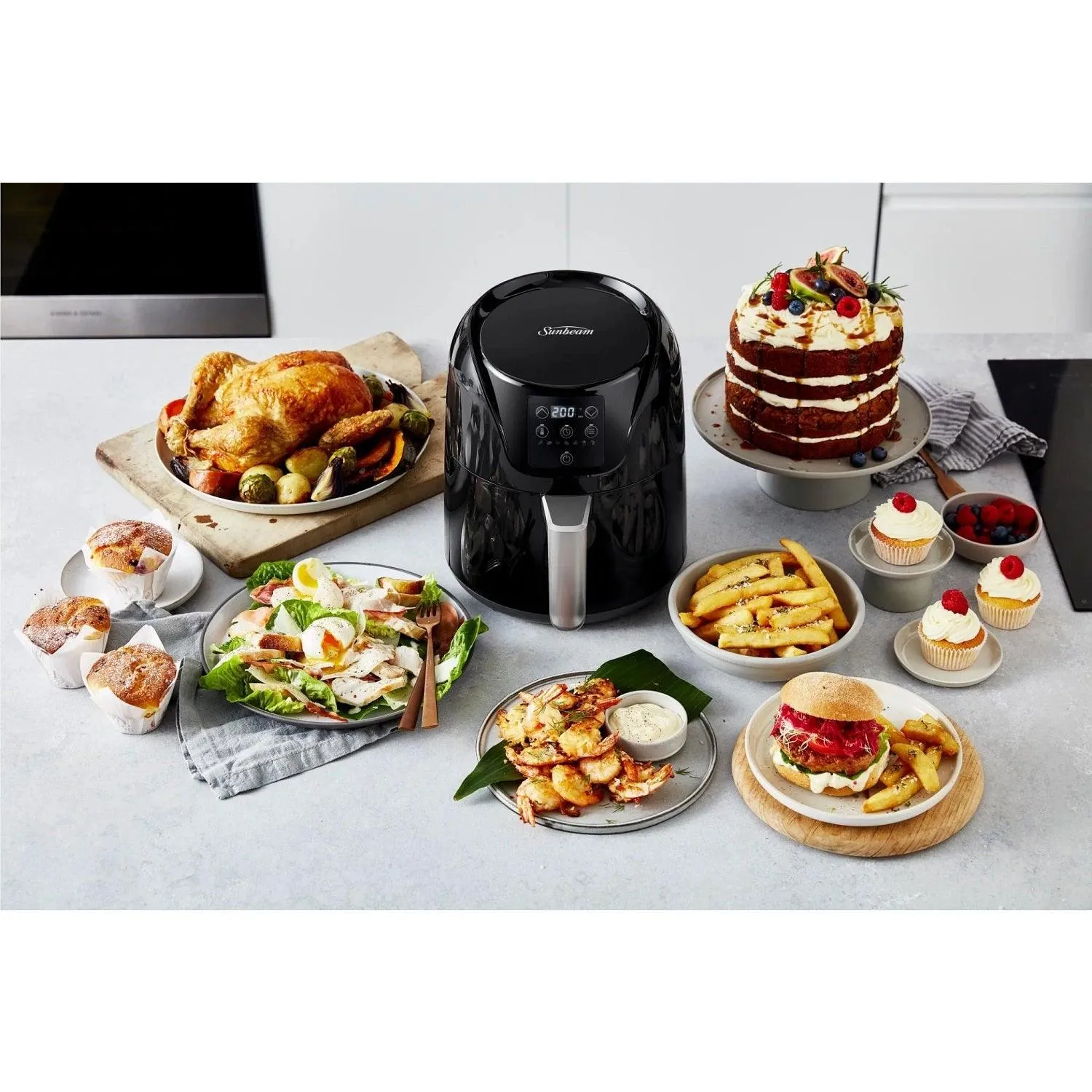 Sunbeam Air Fryer Digital Dura Ceramic 4L Black