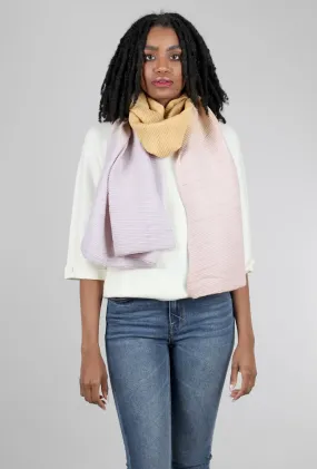 Toasty Fun Ombre Scarf, Mustard/Beige