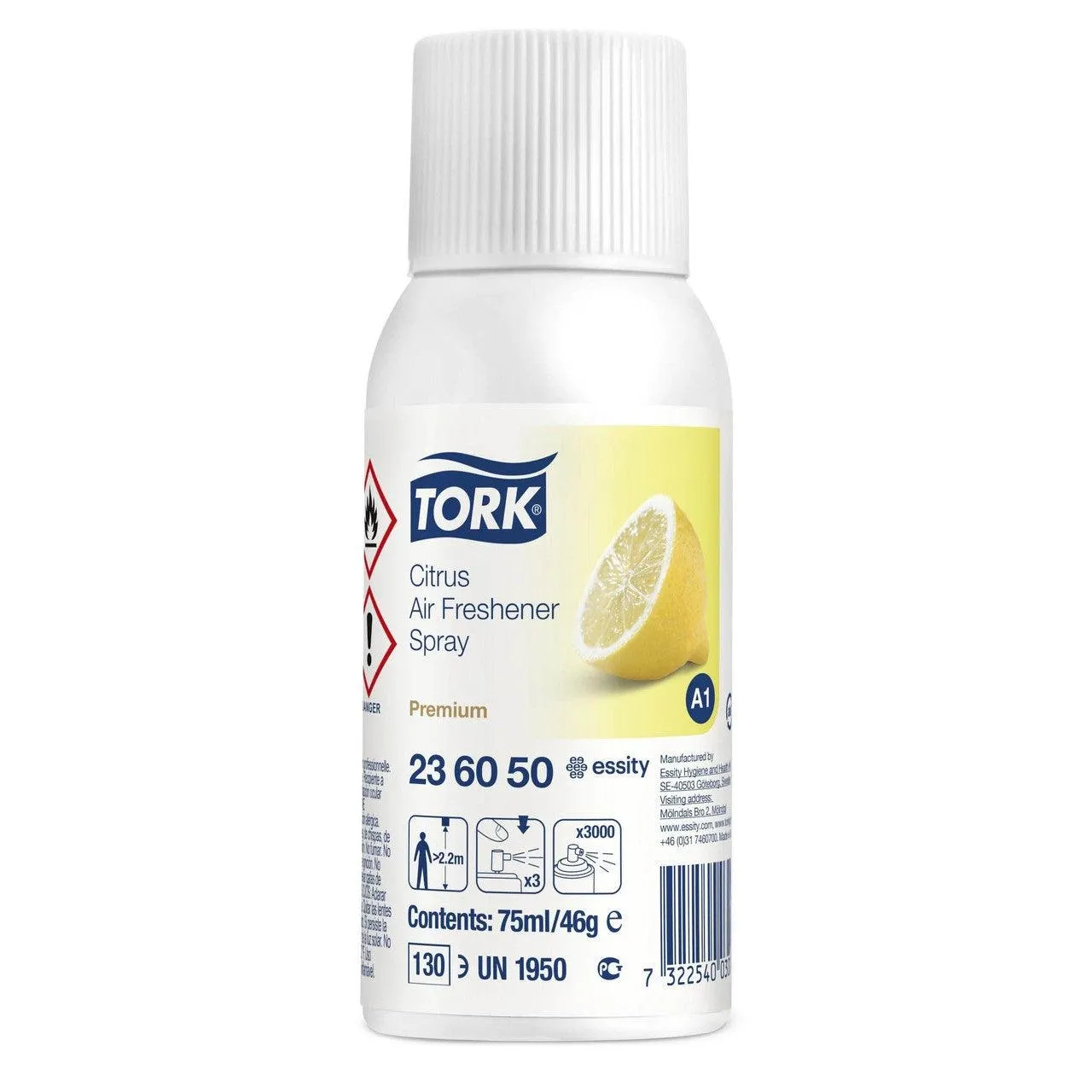 Tork Citrus Air Freshener Spray A1 75ml x 12 Cans/Carton