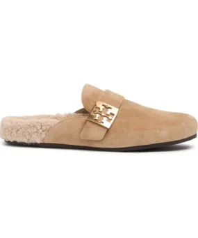 Tory Burch 15mm Mellow Suede & Shearling Mules