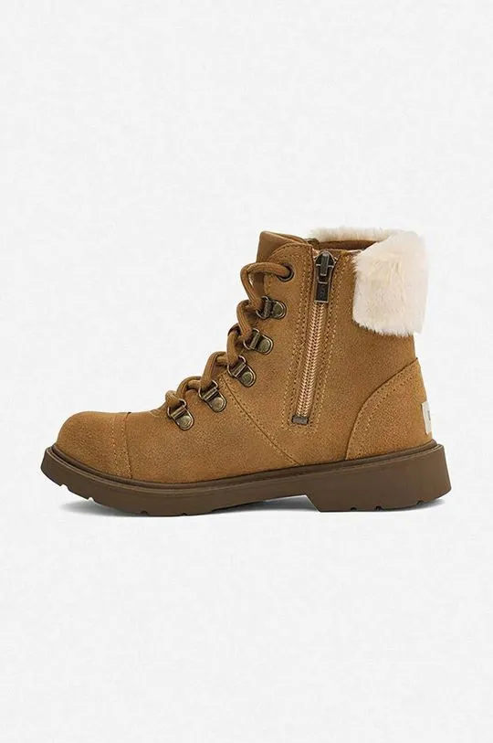 UGG suede biker boots Azell Hiker Weather women's brown color