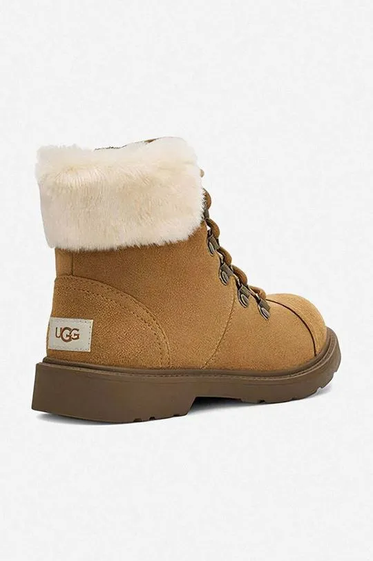 UGG suede biker boots Azell Hiker Weather women's brown color