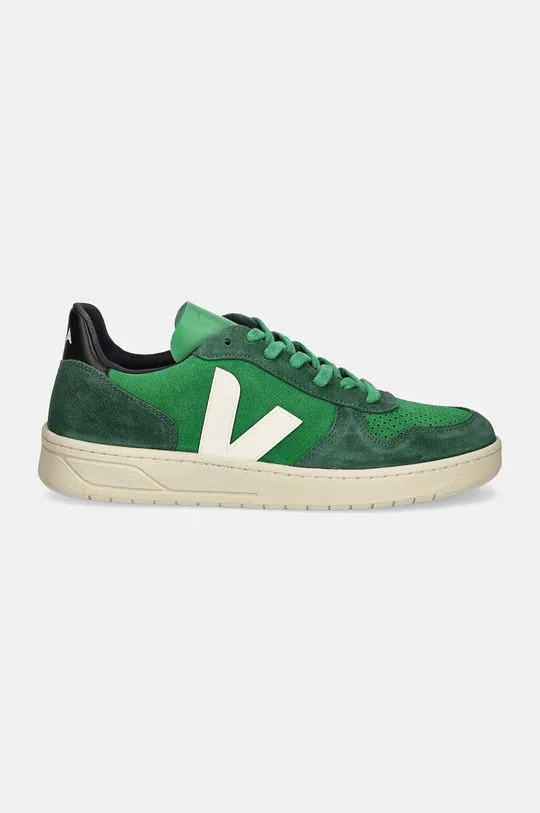 Veja suede sneakers V-10 green color VX0303671B