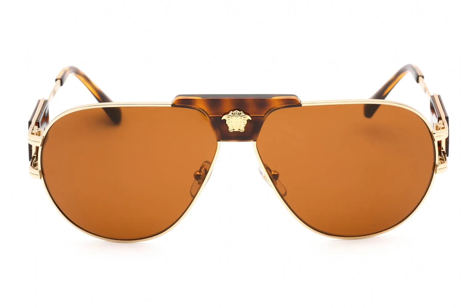 Versace 0VE2252 Sunglasses Gold/Dark Brown