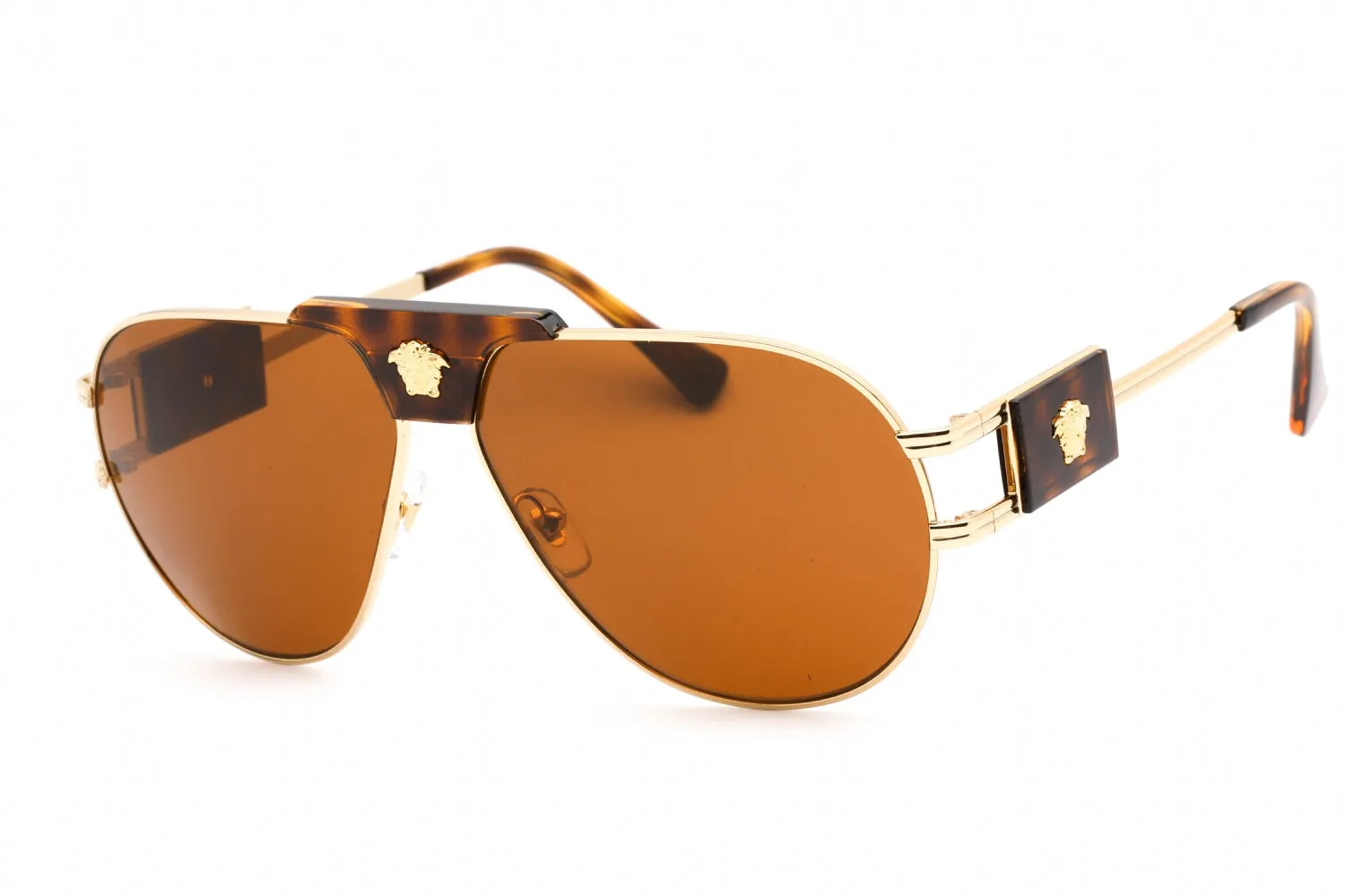 Versace 0VE2252 Sunglasses Gold/Dark Brown