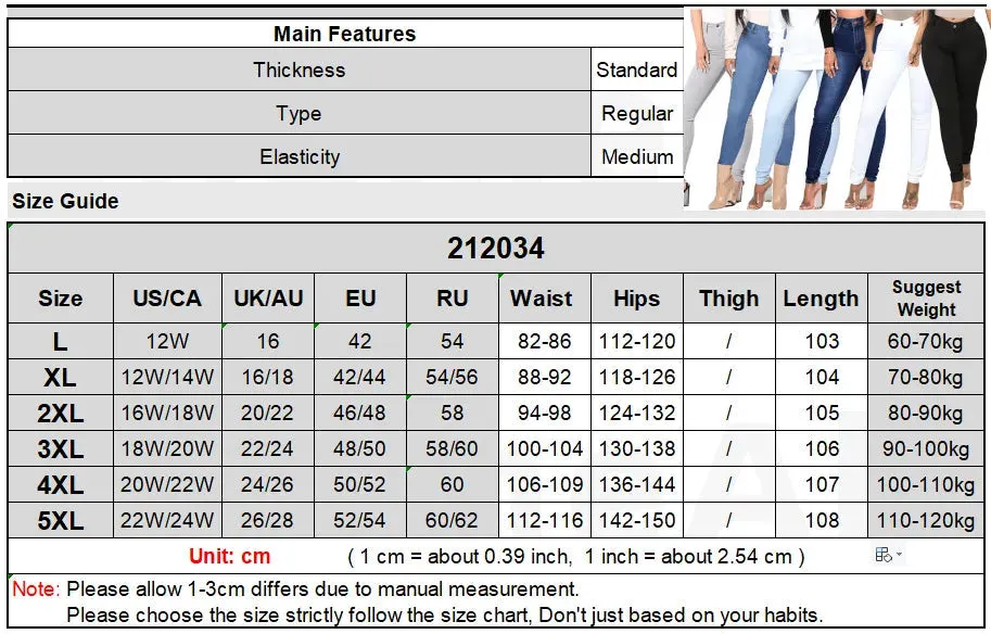 Women's Casual High Waist Bodycon High Stretch Skinny Jeans