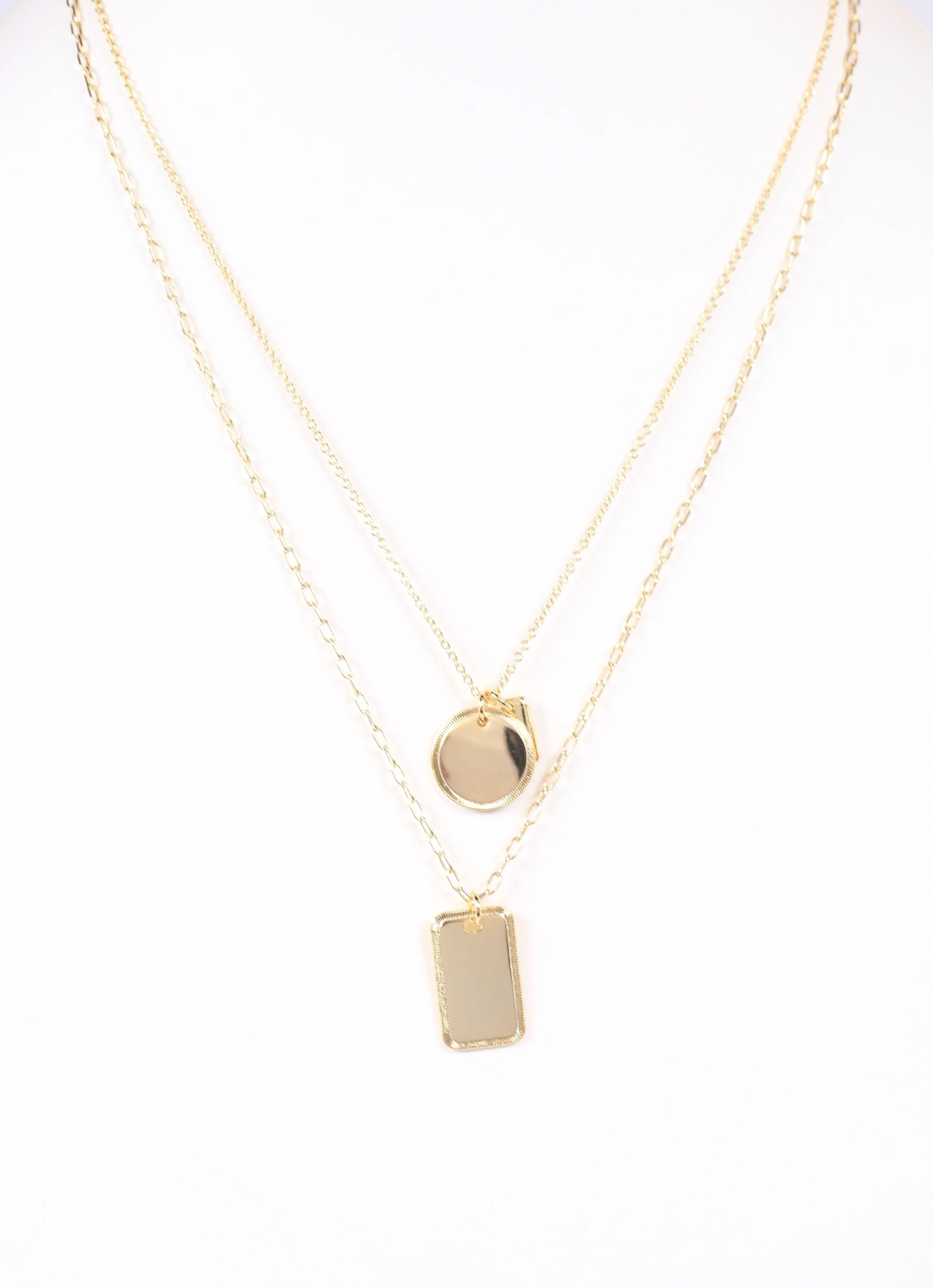 Woodinville Layered Necklace with Accents GOLD