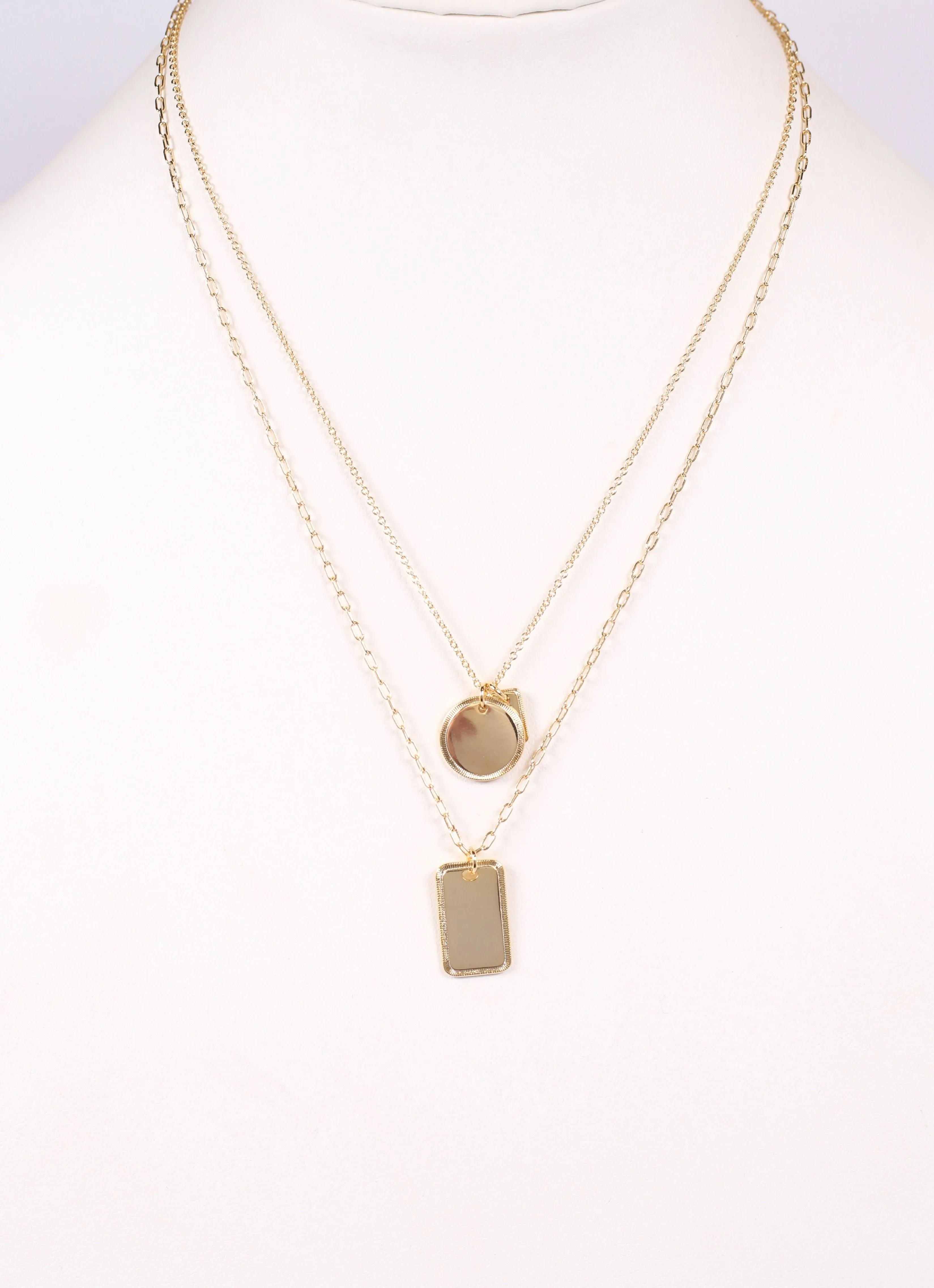 Woodinville Layered Necklace with Accents GOLD