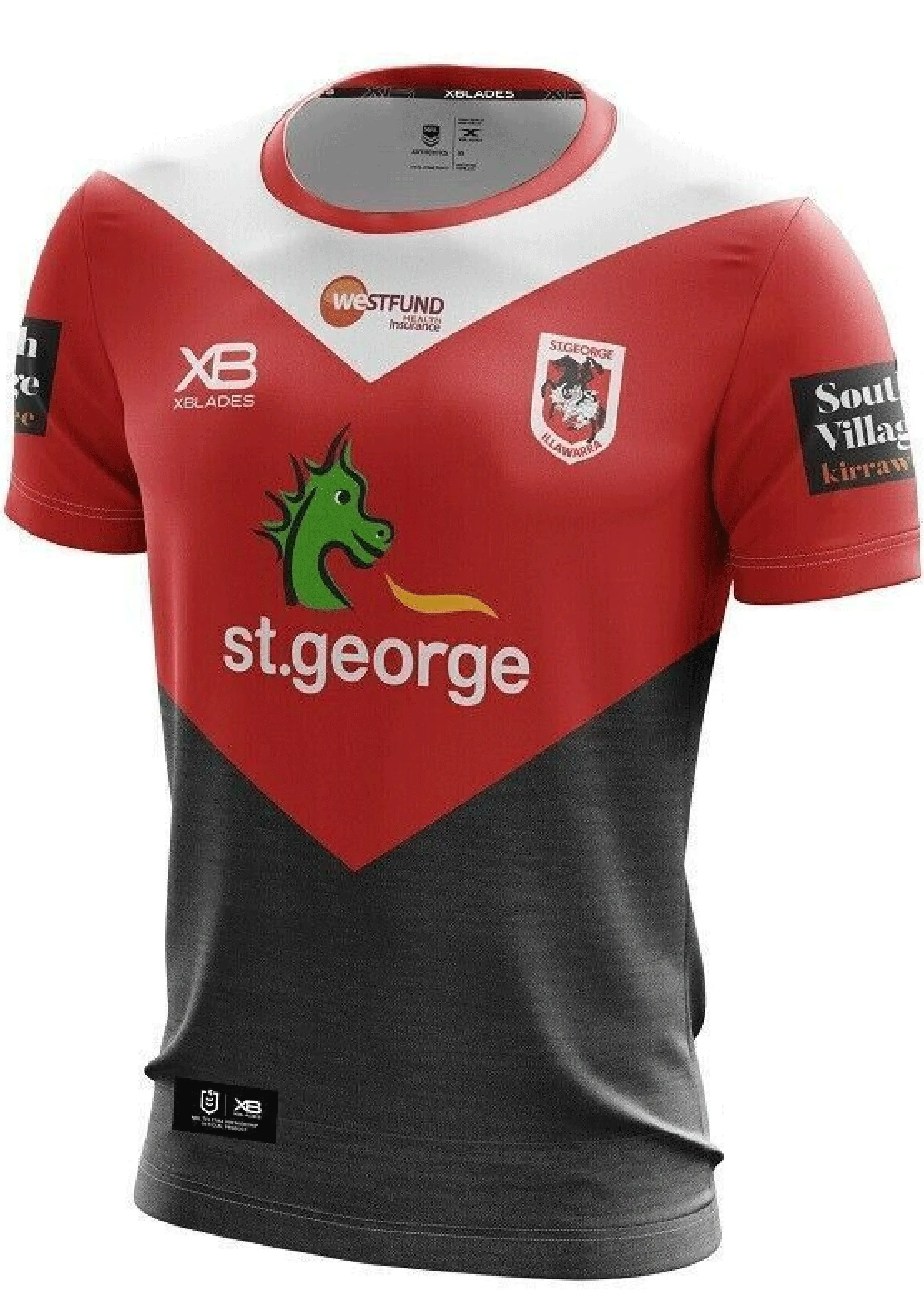 X Blades Mens St George Training Tee  STG TGT L19 GRW