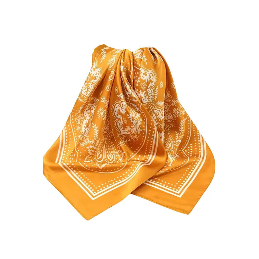 Yellow Satin Bandana Scarf - ETA 4/30