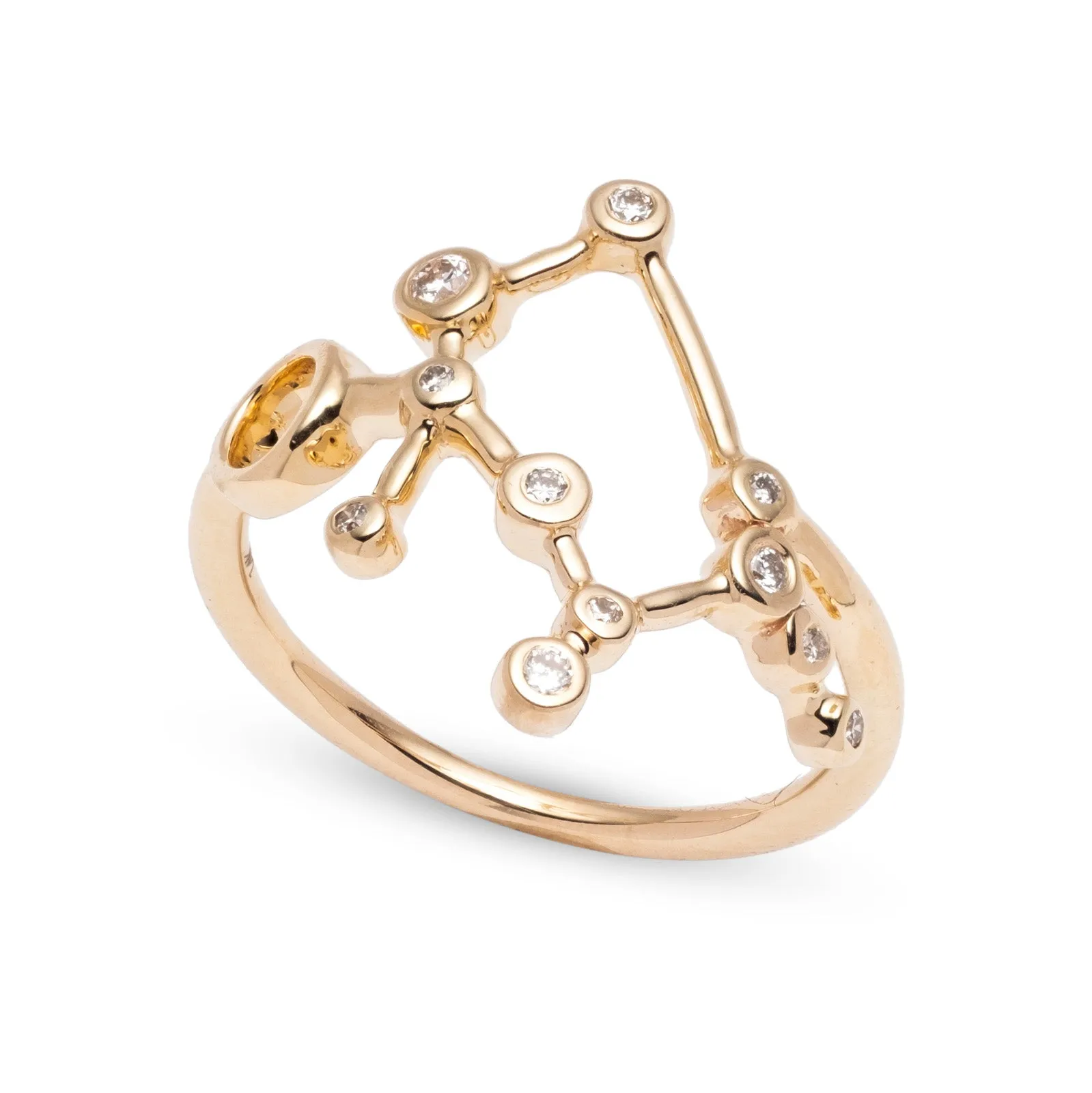 Zodiacs 14k & Diamond Gemini + Air Ring